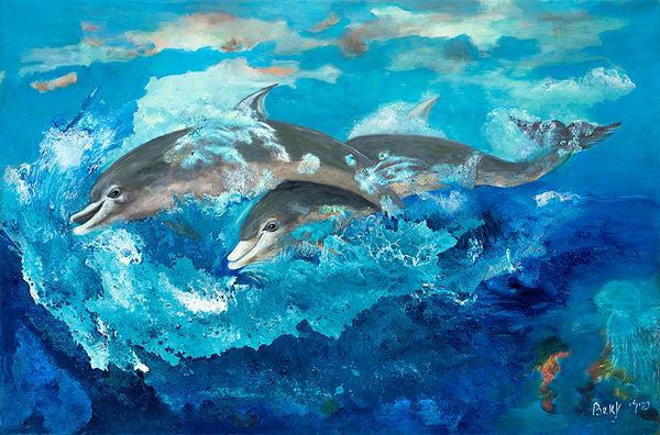 A pair of dolphins