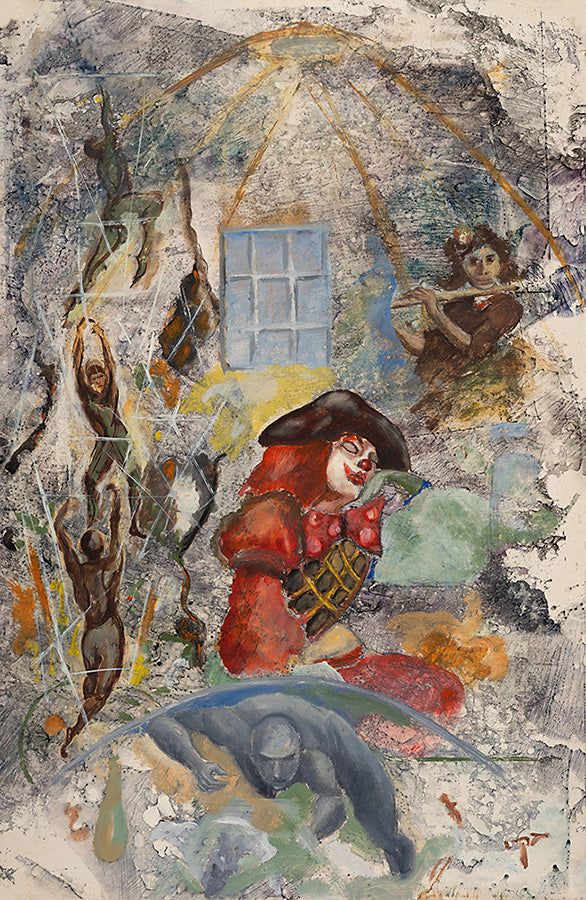 The clown (Framed print)