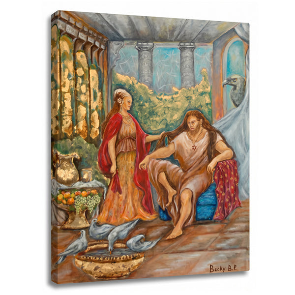 Samson and Delilah: The Fatal Secret | Fine Art Biblical Canvas Print