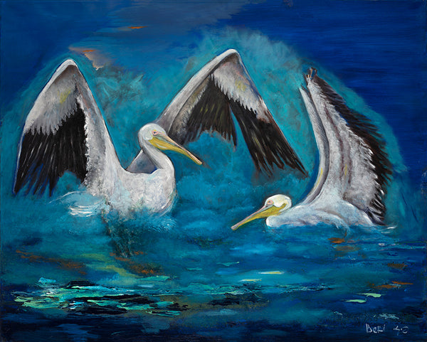 Two Pelicans - Moonlight Sonata