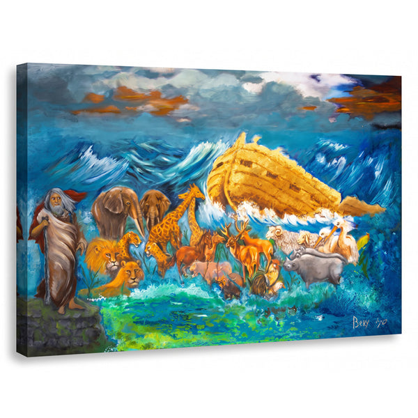 Noah’s Ark: Sanctuary in the Tempest | Fine Art Biblical Canvas Print